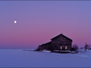 Moon over the barn
